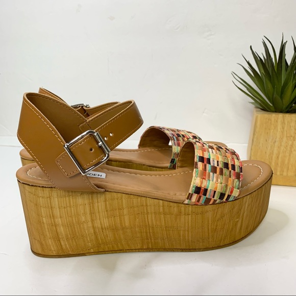 Steve Madden Women's Captivate Sandal - Cognac Multi size 9 - Picture 2 of 9